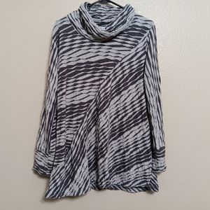 Apt Designs Gray Textured Cowl Neck Knit Top